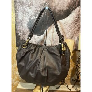 Coach Women's Mahogany Brown Leather Hobo Bag Y2K Vintage Style